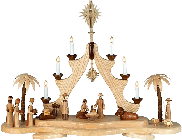 Schwibbogen natur Motiv Christi Geburt Schwibbogen natur Motiv Christi Geburt