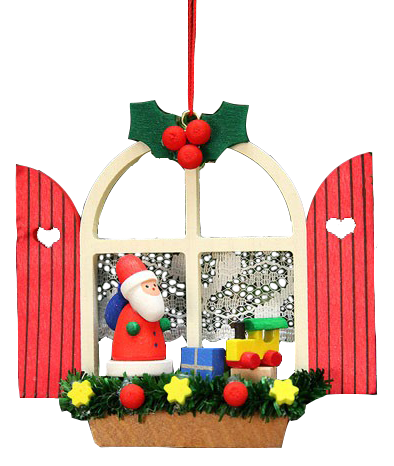 Baumbehang Adventsfenster mit Weihnachtsmann Baumbehang Adventsfenster mit Weihnachtsmann