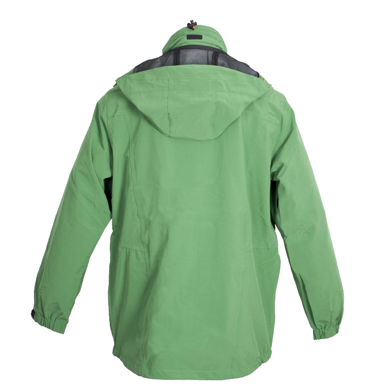Funktionsjacke grün hinten Funktionsjacke grün hinten