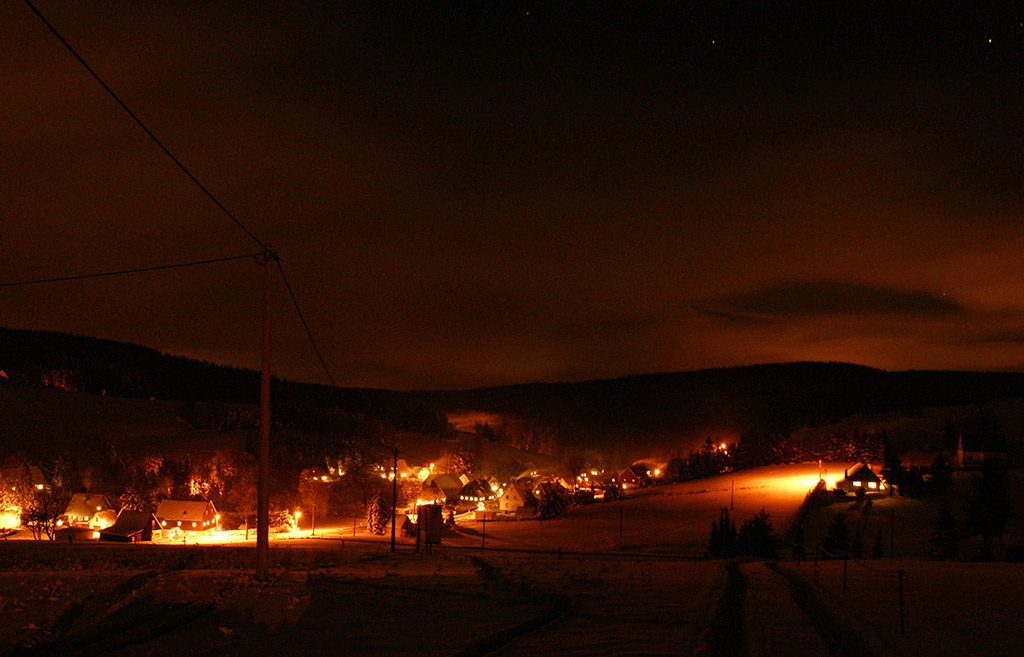 Weihnachtsbeleuchtung in Ruebenau