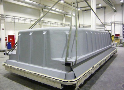 Rohform eines Schwimmbeckens Rohform eines Schwimmbeckens