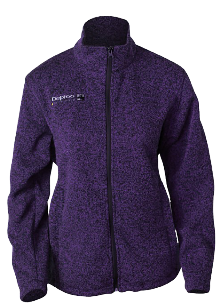 Strickfleecejacke lila für Damen Strickfleecejacke lila für Damen